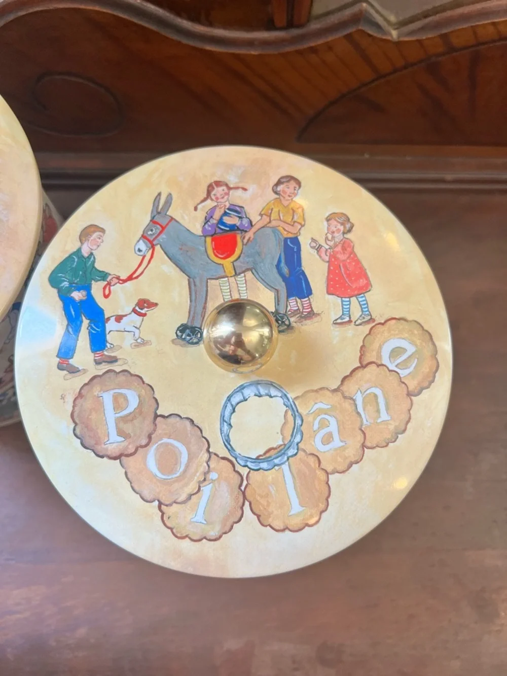 Poilâne Paris French Biscuit Tin Canister Set of 2 Made in France Massilly